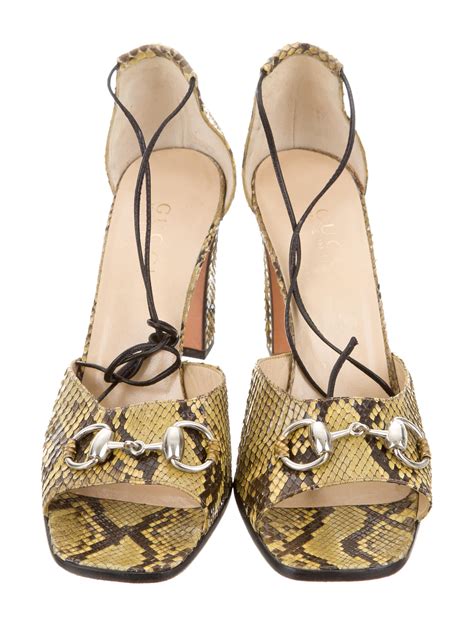 gucci snake sandals heels|Gucci snake shoes women's.